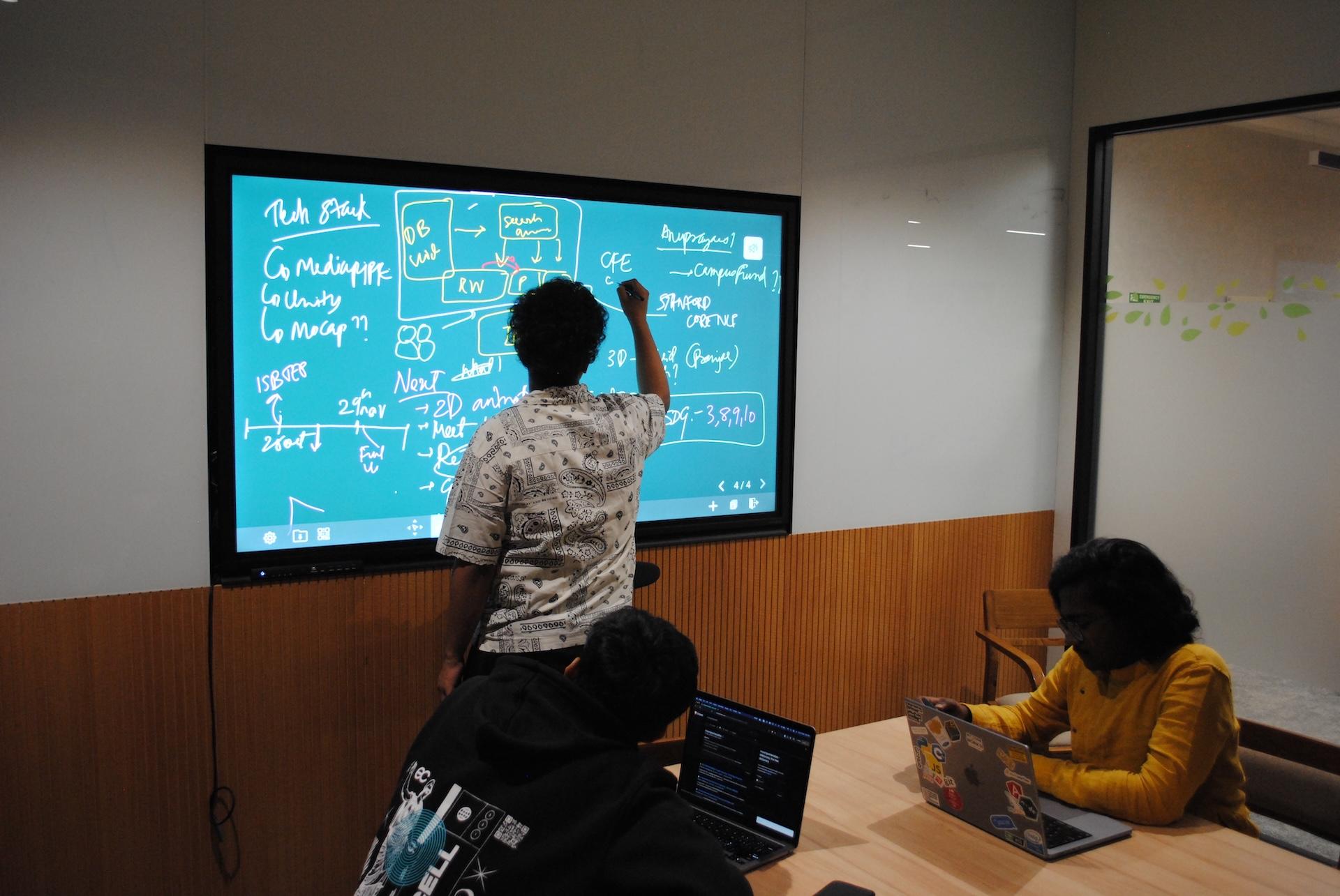 Thinklude team planning a product session